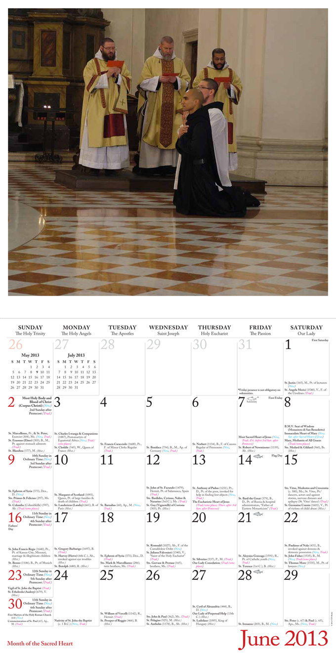 REVIEW: Norcia Benedictines' cool new calendar
