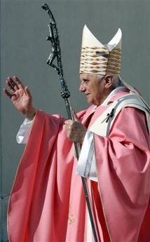 Pope Benedict in Rosacea on Laetare Pope Benedict in Rosacea on Laetare