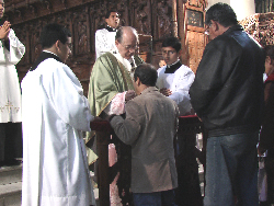Card. Cipriani again! Communion on the tongue, kneeling. "Our souls are at stake."