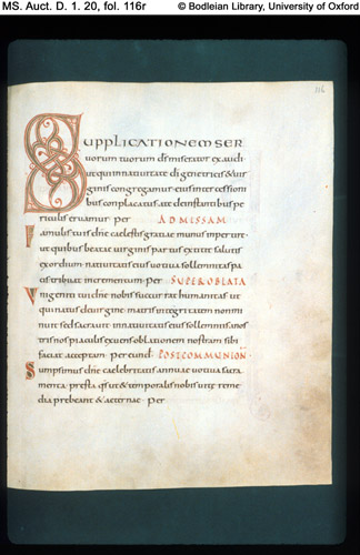 A page of the St. Gall MS of the Gregorian Sacramentary