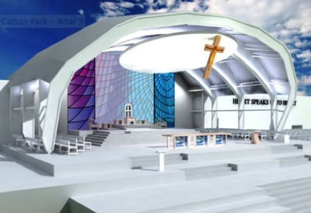 design for Pope Benedict's Mass at Cofton Park, England, for the Beatification of John Henry Newman