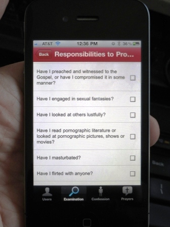 iphone app confession