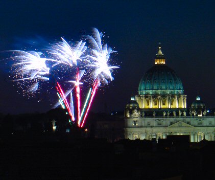 Fireworks from the Vatican Gardens
