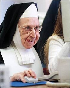 Nun surfing, AFTER praying the Internet Prayer