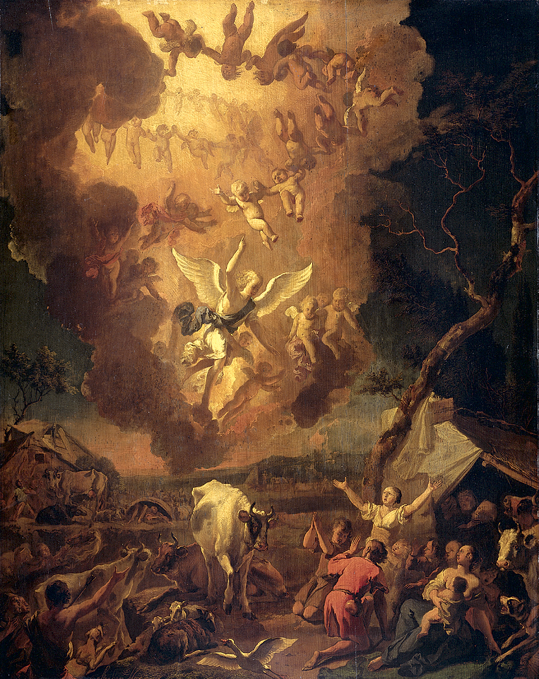 The_Annunciation_to_the_Shepherds_1663_Abraham_Hondius