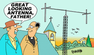 Ham Radio Father church antenna
