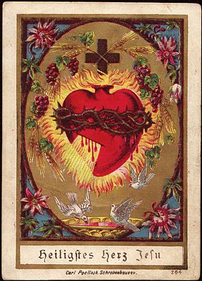Sacred Heart card German