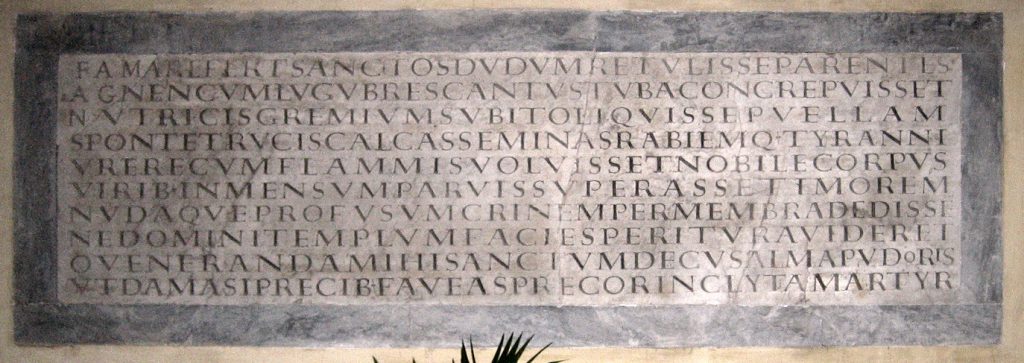 damasus inscription agnes
