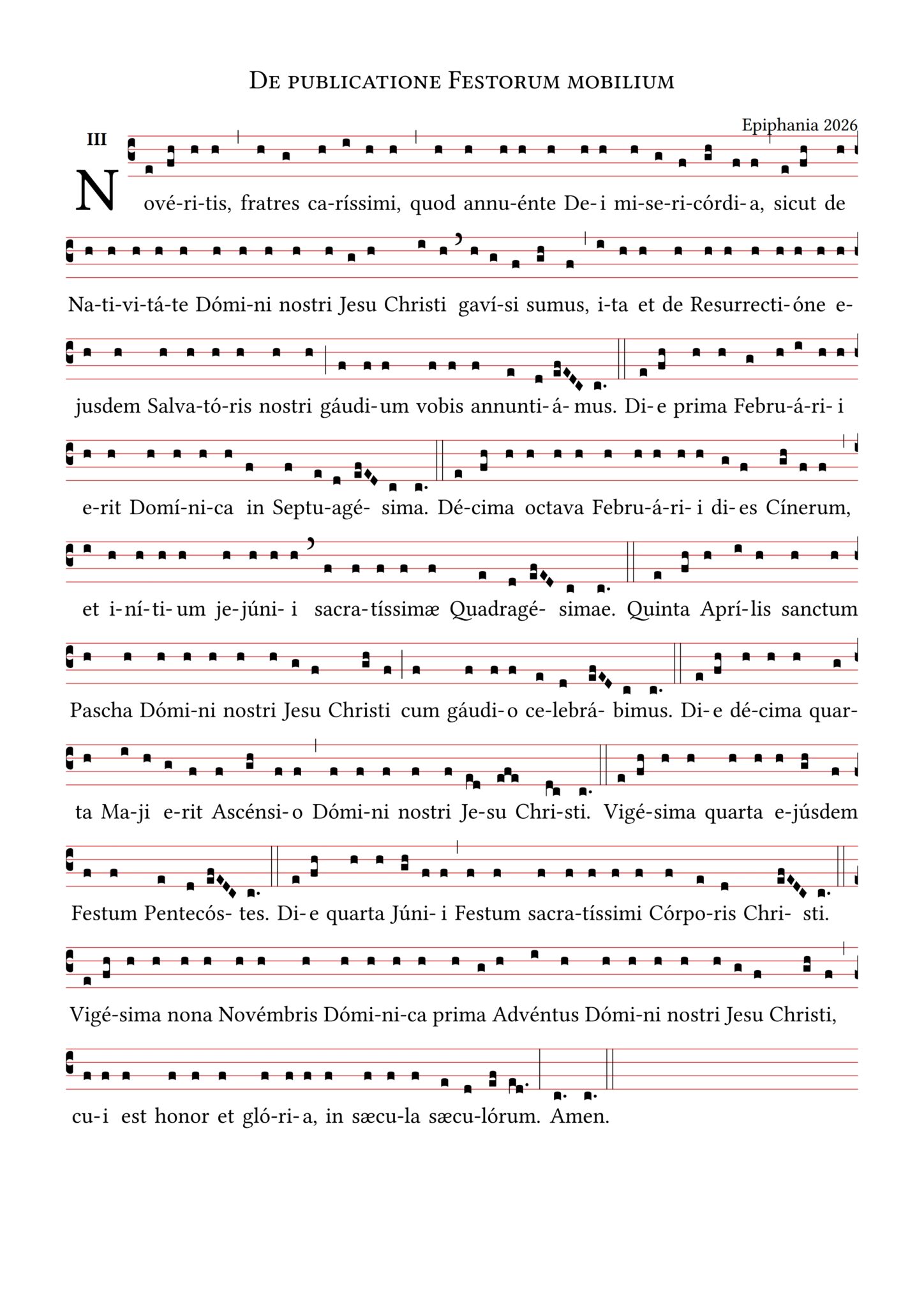 let y'all know!” the “noveritis” epiphany chant announcement of