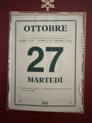 ROME 26/10– Day 27: Vigil