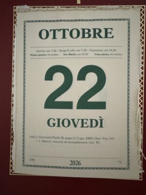 ROME 26/10– Day 22: Colors and courses and Coco